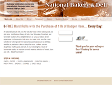 Tablet Screenshot of nationalbakery.com